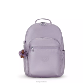 Kipling rucsac mare metalic pentru laptop de 15 inchi seoul orhidee metalic | Kipling Backpack VJN46T502 femeilor