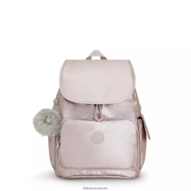Kipling rucsac metalic city pack trandafir metalic | Kipling Romania Sale VJN46T340 femeilor